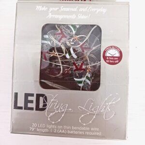 Snowman LED  20 String Lights 79" Overall  By Audreys New In Box